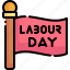 celebration, flag, flags, labor day, labour, worker 