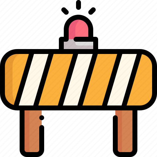 Barrier, caution, road barrier, road block, tape icon - Download on Iconfinder