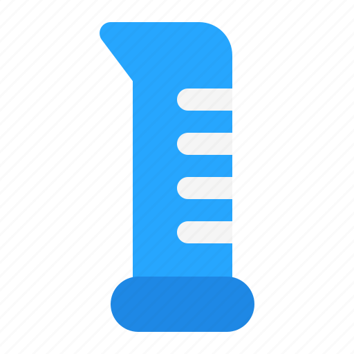 Graduated, cylinder, chemistry, laboratory, science, tube, experiment icon - Download on Iconfinder