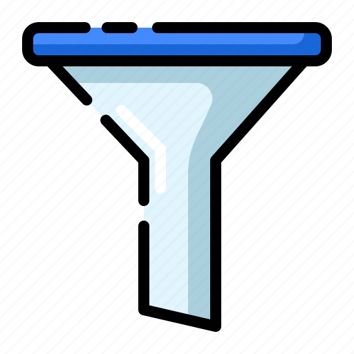 Filter, funnel, laboratory, tools icon - Download on Iconfinder