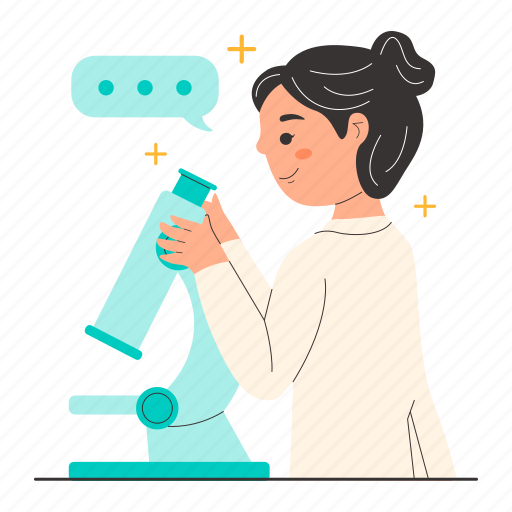 Microscope, biology, medical, chemistry, experiment, laboratory, technology illustration - Download on Iconfinder