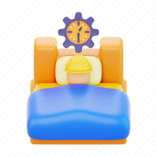 Rest, sleep, bed, bedtime, break time, rest hours, sleeping 3D illustration - Download on Iconfinder