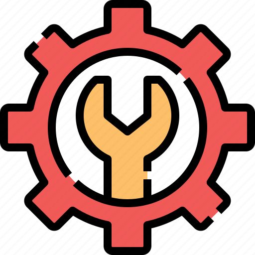 Gear, wrench, labour, setting, tools, cogwheel, industry icon - Download on Iconfinder