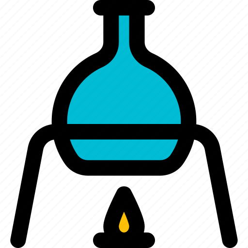 Erlenmeyer, testing, burn, science icon - Download on Iconfinder