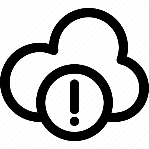 Allert, cloud, data, database, server, storage, warning icon - Download on Iconfinder