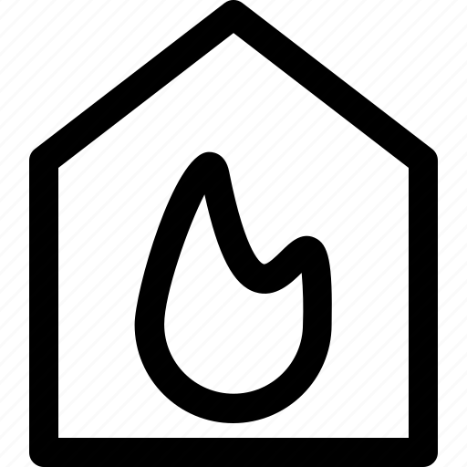 Building, burn, fire, heating, home, house, smart icon - Download on Iconfinder