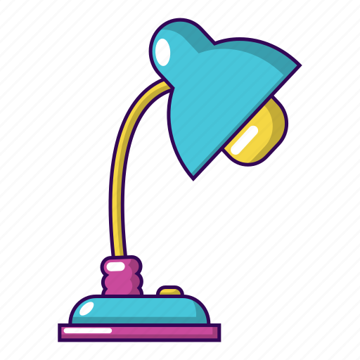 Cartoon, desk, lamp, light, logo, object, reading icon - Download on Iconfinder