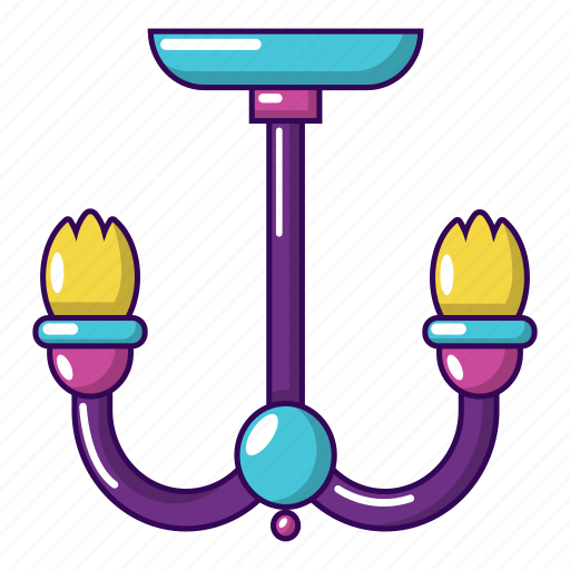 Cartoon, chandelier, electric, interior, lamp, logo, object icon - Download on Iconfinder