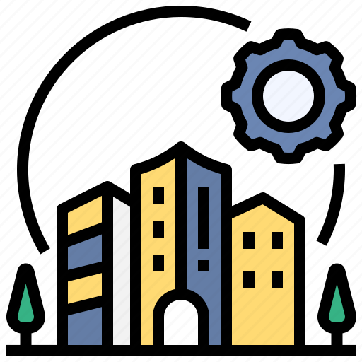 City, allocate, civilization, globalization, skyscraper, land use icon - Download on Iconfinder