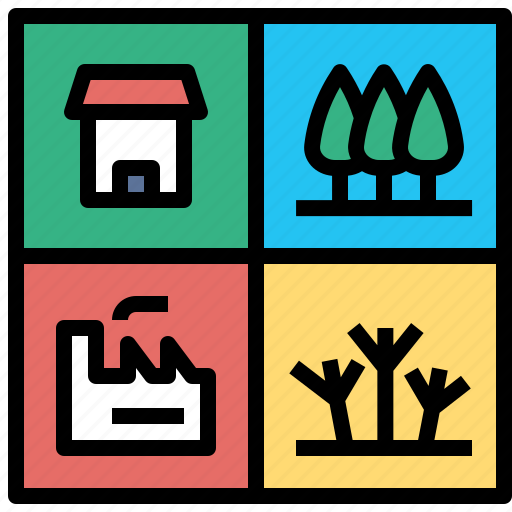 Coexistence, allocate, zone, destroy, forest, land use icon - Download on Iconfinder