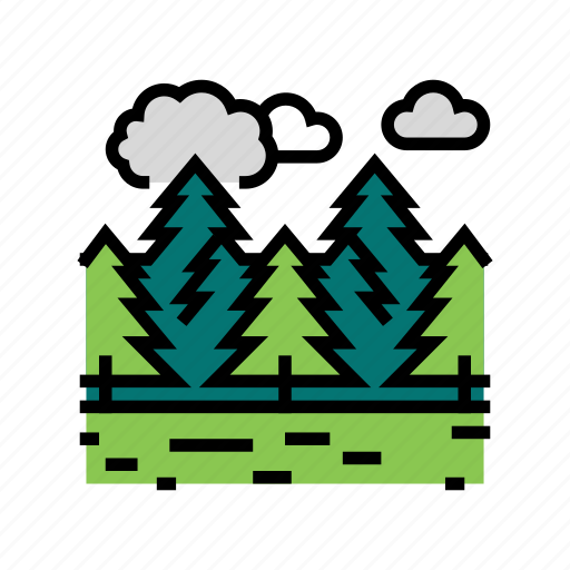 Coniferous, forests, land, scape, nature, desert icon - Download on Iconfinder