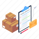logistics report, inventory, cargo list, parcels inventory, cargo document 