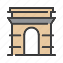 arc de triomphe, building, destination, france, landmark, paris, travel