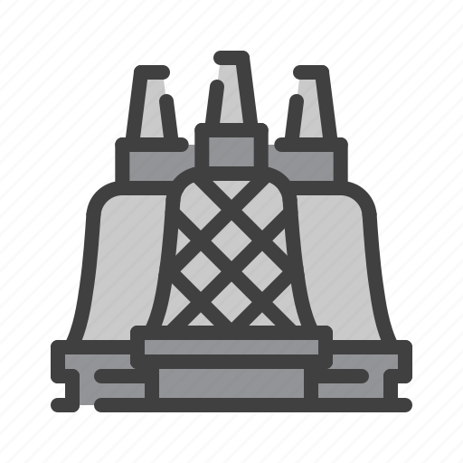 Borobudur, destination, indonesia, landmark, stupa, tample, travel icon - Download on Iconfinder