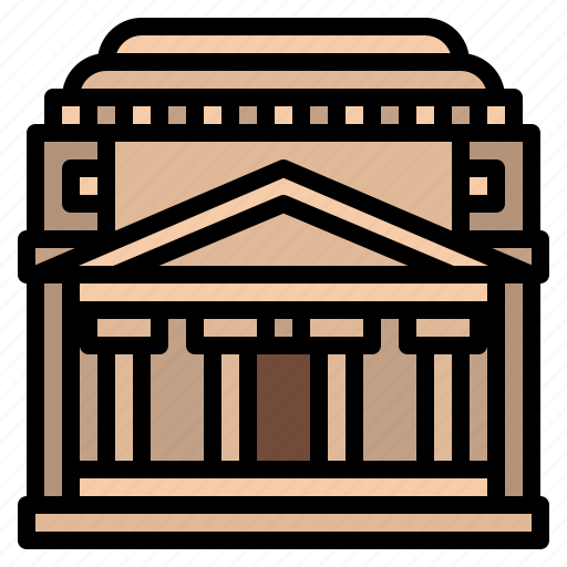 Pantheon, landmark, temple, italy, church icon - Download on Iconfinder