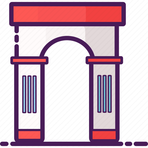 Arc, arch, france, gate, landmarks, paris, stone icon - Download on Iconfinder