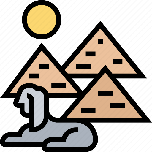 Pyramid, sphinx, giza, egypt, heritage icon - Download on Iconfinder