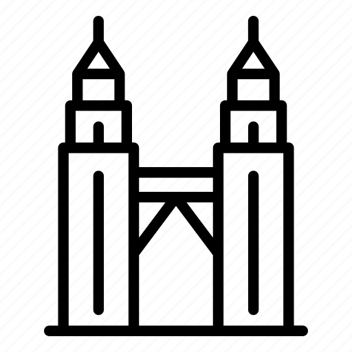 Petronas, twin, towers icon - Download on Iconfinder