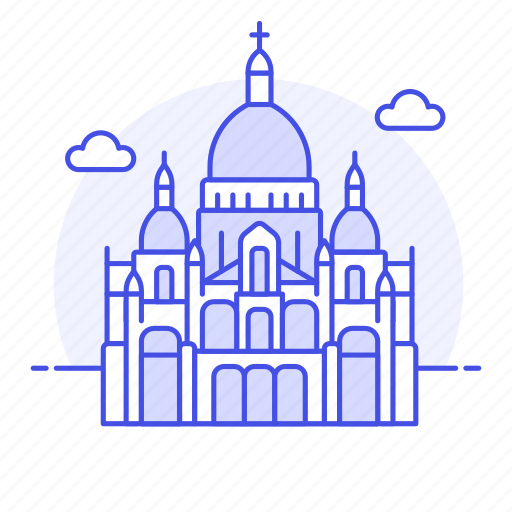 Architecture, basilica, coeur, france, landmarks, monument, national icon - Download on Iconfinder