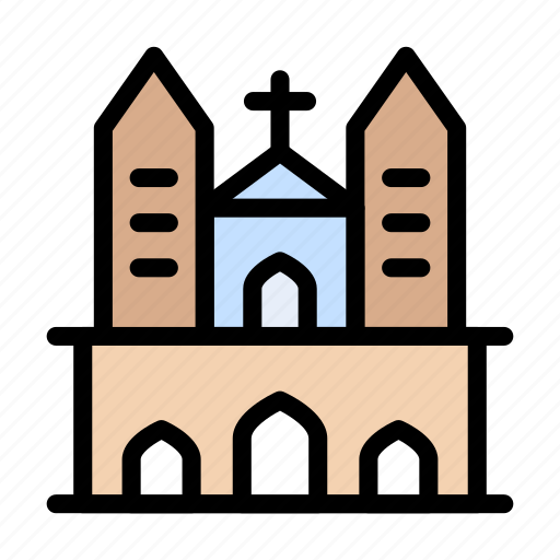 Cathedral, christian, church, landmark, monument icon - Download on Iconfinder