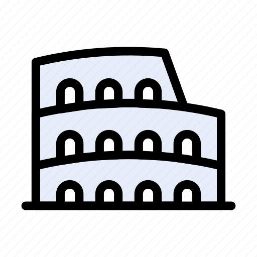 Building, colosseum, italy, landmark, monument icon - Download on Iconfinder