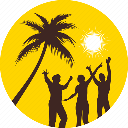 Beach, party, palm tree, summer, sun, sunny, vacation icon - Download on Iconfinder