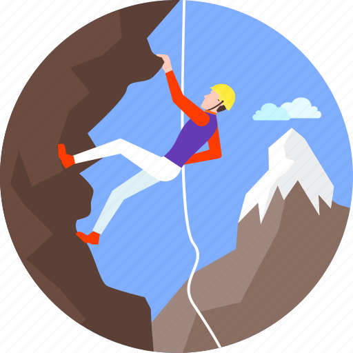 Climbing, extreme, landscape, mountain peak, mountains, nature, sky icon - Download on Iconfinder