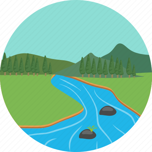 Environment, green, landscape, mountain river, mountains, nature, verdure icon - Download on Iconfinder