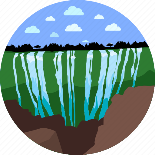 Clouds, forest, nature, sky, verdure, waterfall icon - Download on Iconfinder