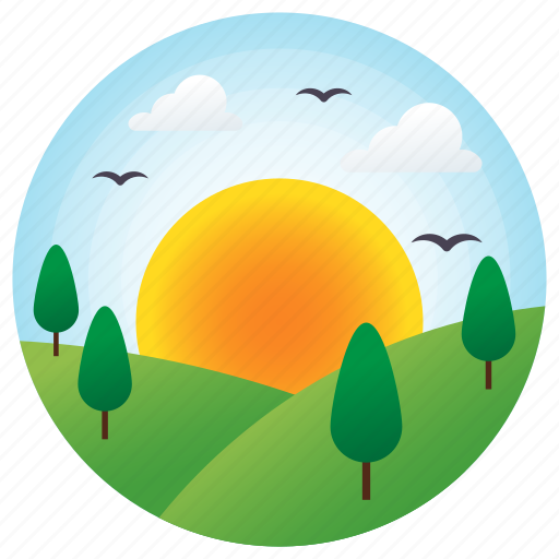 Sunrise, rising, morning, mountain, sunlight, farming icon - Download on Iconfinder