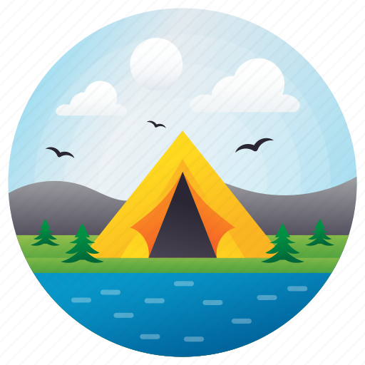 Tent, camping, swimming, pool, night, camp, pond icon - Download on Iconfinder