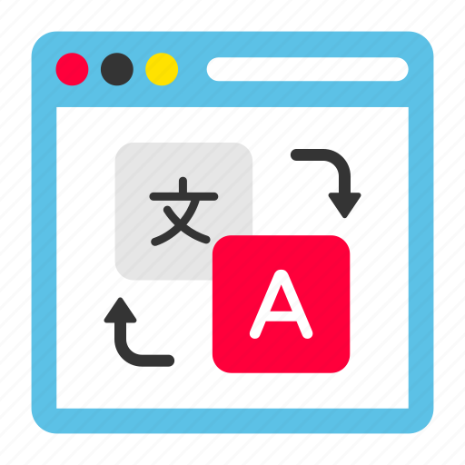 Language tutorial, digital translation, online translation, website, webpage, chinese, english icon - Download on Iconfinder