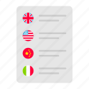countries list, names, america, england, chinese, palestine, list