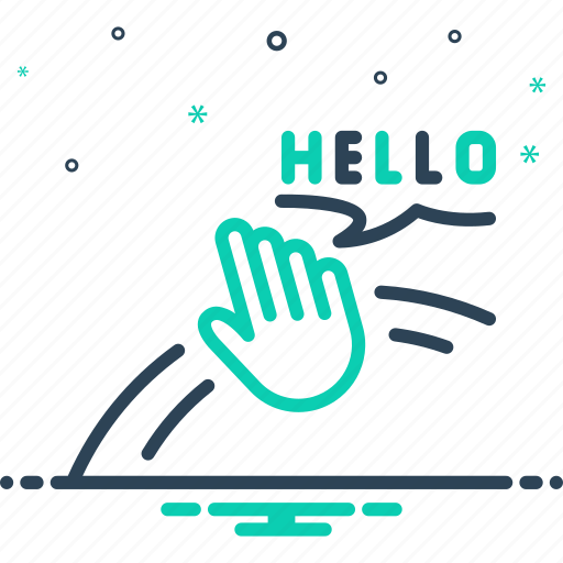 Hello, gesturing, hey, hiya, howdy, goodbye, greeting icon - Download on Iconfinder
