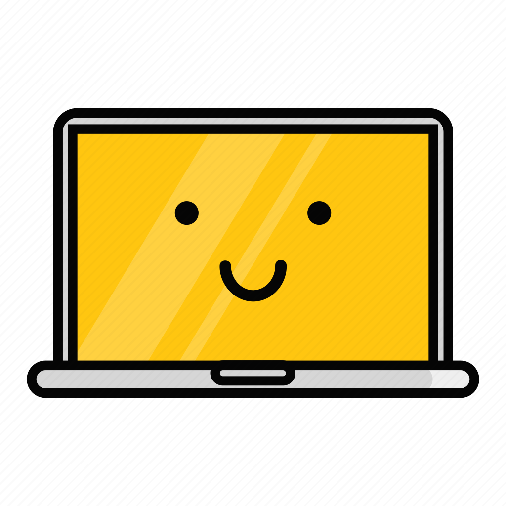 Emoji, emoticon, laptop, mac, macbook, pc, smiling icon - Download on ...