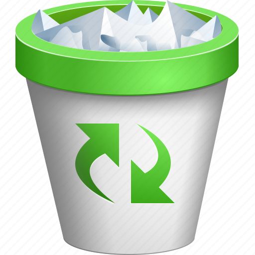 Delete, full dustbin, recycle bin, remove, rubbish basket, trash can, trashcan icon - Download on Iconfinder