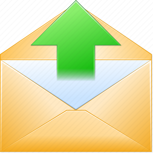 Communication, envelope, letter, message, post, send email, upload mail icon - Download on Iconfinder