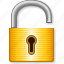 open lock, password, safety, secret, secure, security, unlock 
