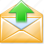 communication, envelope, letter, message, post, send email, upload mail 