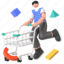shopping cart, trolley, buy, supermarket, basket, shopping, e-commerce, online shopping, marketing