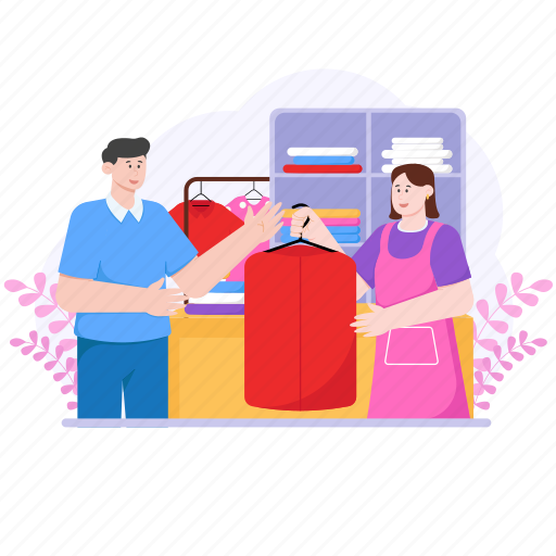 Laundry, cleaning, washing, cleaner, clothing, shopping, dress illustration - Download on Iconfinder