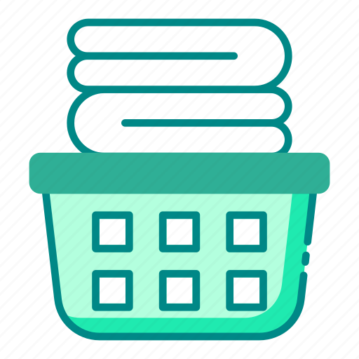 Laundry, basket, clothes, towel, household, housework, clean icon - Download on Iconfinder