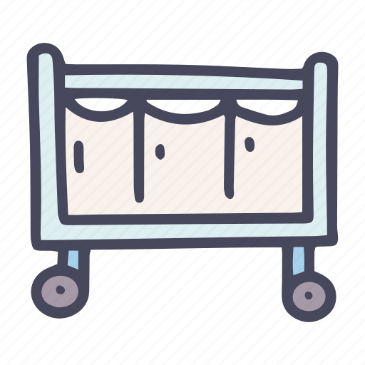 Laundry, basket, washing, cart, trolley, dirty, clothing icon - Download on Iconfinder