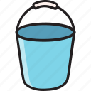 bucket, household, pail, tool, water container