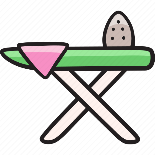 Iron board, ironing, housekeeping, laundry, household icon - Download on Iconfinder