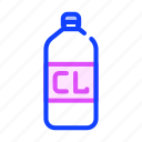 bottle, chlorine, clean, dirty, drying, tool