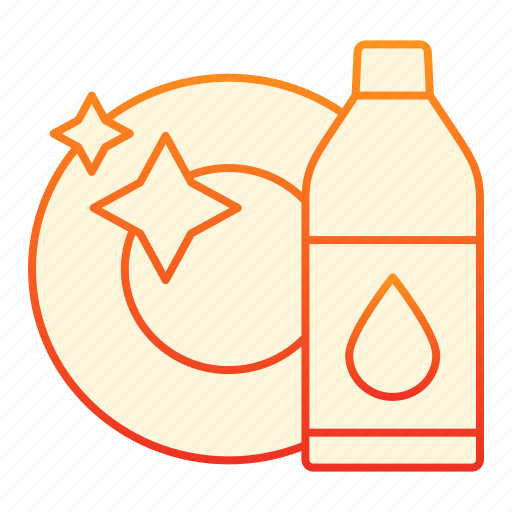 Dish, kitchen, household, wash, service, clean, drawing icon - Download on Iconfinder