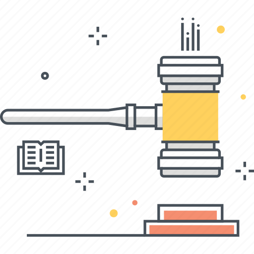 Court, hammer, judge, law, lawyer, prison, trial icon - Download on Iconfinder