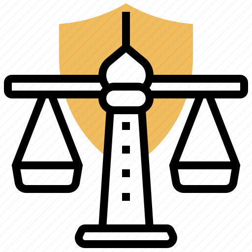 Balance, enforcement, justice, law, shield icon - Download on Iconfinder