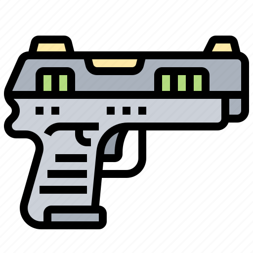 Firearm, handgun, shooting, violence, weapon icon - Download on Iconfinder